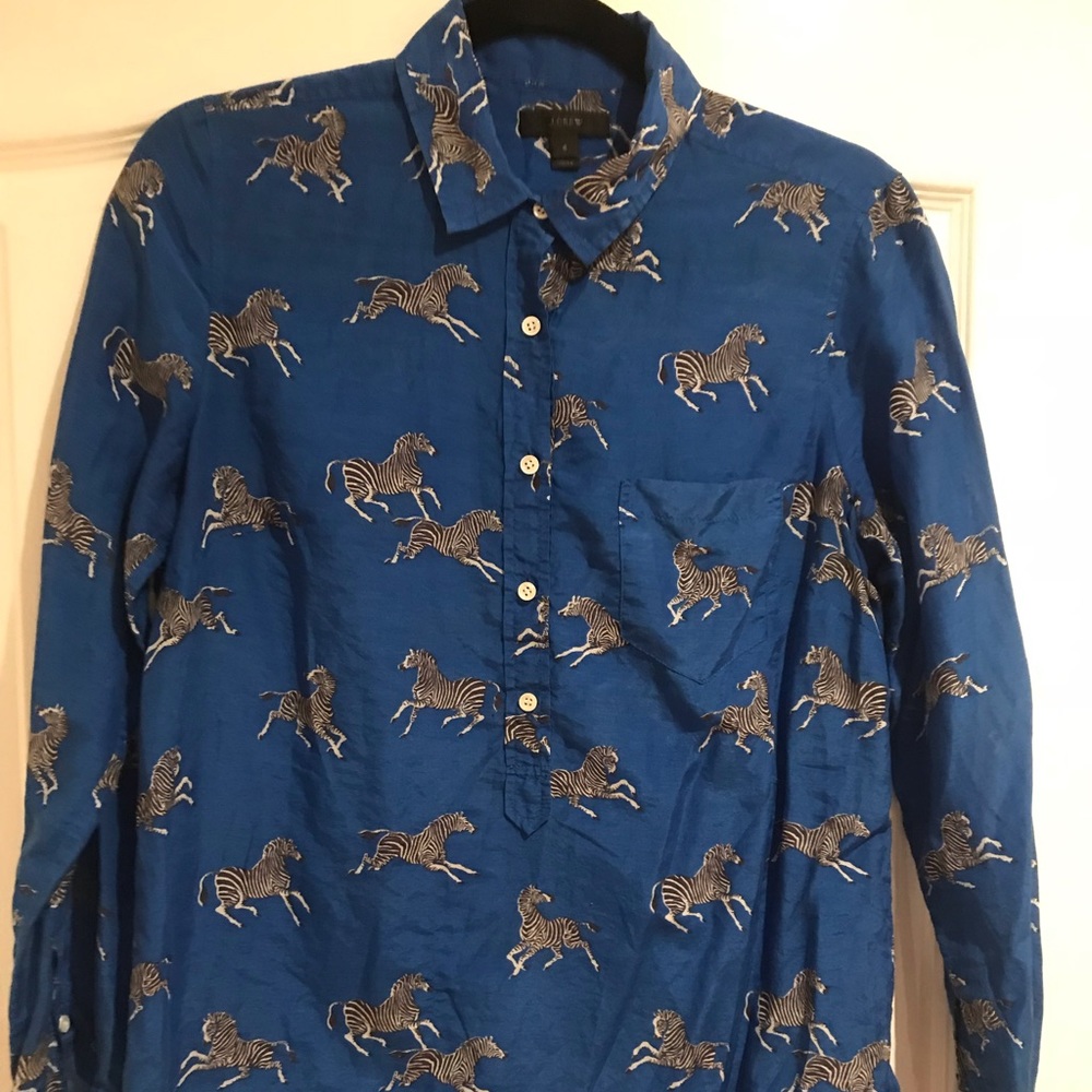 J. Crew zebra popover